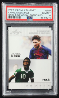 Lionel Messi / Pele 2022 Leaf Special Release Exclusive Legends #LMP (PSA 10) at PristineAuction.com