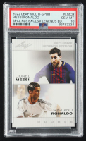 Lionel Messi / Cristiano Ronaldo 2022 Leaf Special Release Exclusive Legends #LMP (PSA 10) at PristineAuction.com