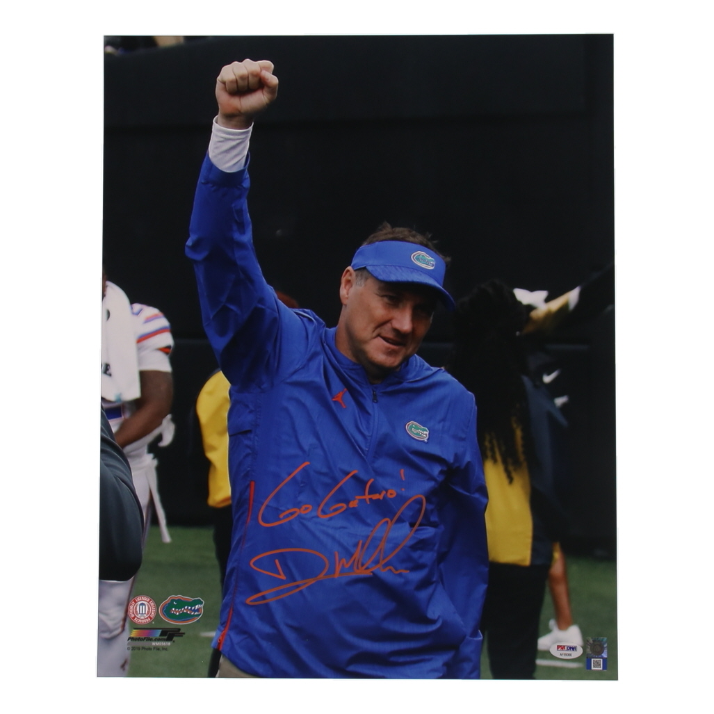 Dan Mullen Signed Florida Gators 16x20 Photo Inscribed "Go Gators!" (PSA) at PristineAuction.com Dan Mullen Signed Florida Gators 16x20 Photo Inscribed "Go Gators!" (PSA) at PristineAuction.com