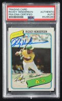 Rickey Henderson Signed 1980 Topps #482 RC (PSA) at PristineAuction.com
