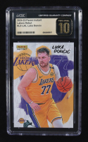 Luka Doncic 2024-25 Panini Instant Lakers Debut #LD-LAL (CGC 10 | Pristine Black Label) at PristineAuction.com