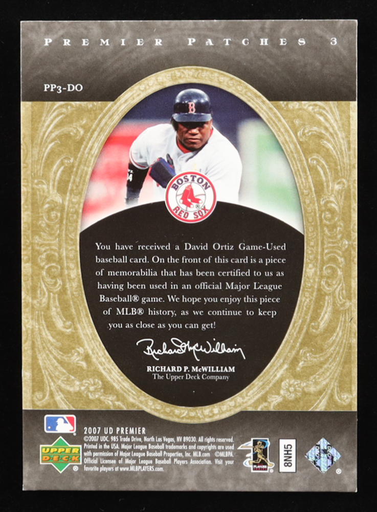 David Ortiz 2007 Upper Deck Premier Patches Triple Gold #DO #33/34 at PristineAuction.com David Ortiz 2007 Upper Deck Premier Patches Triple Gold #DO #33/34 at PristineAuction.com
