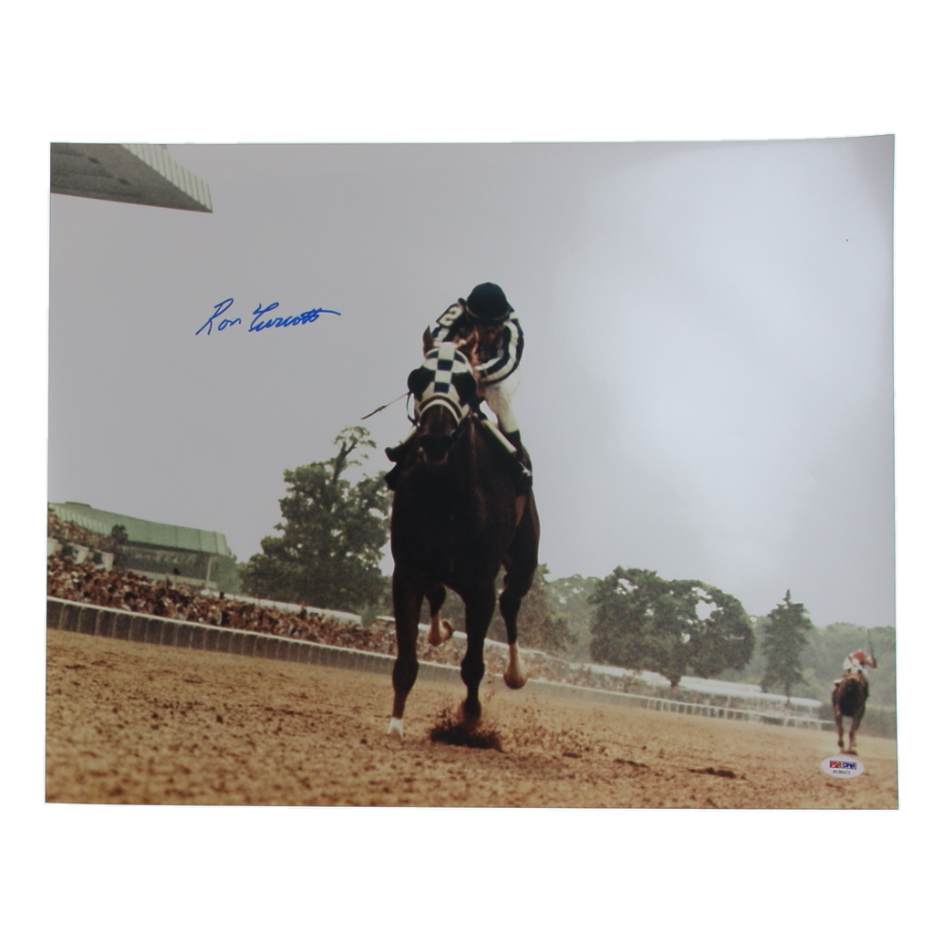 Ron Turcotte Signed 16x20 Photo (PSA) at PristineAuction.com Ron Turcotte Signed 16x20 Photo (PSA) at PristineAuction.com