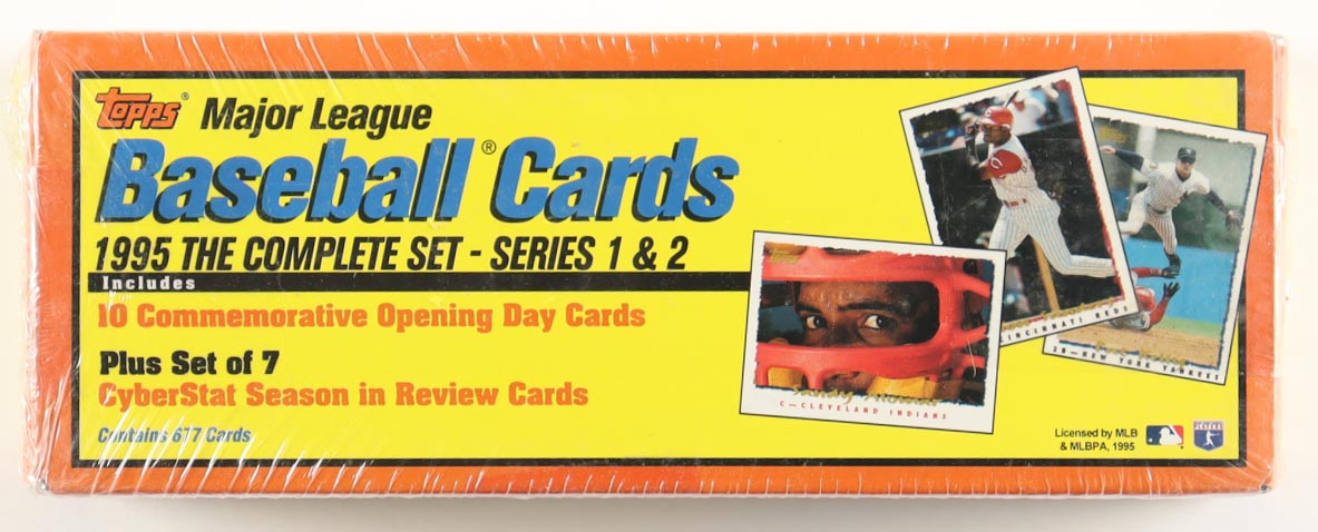 1995 Topps Baseball Series 1 & 2 Complete Factory Set with (677) Cards at PristineAuction.com 1995 Topps Baseball Series 1 & 2 Complete Factory Set with (677) Cards at PristineAuction.com