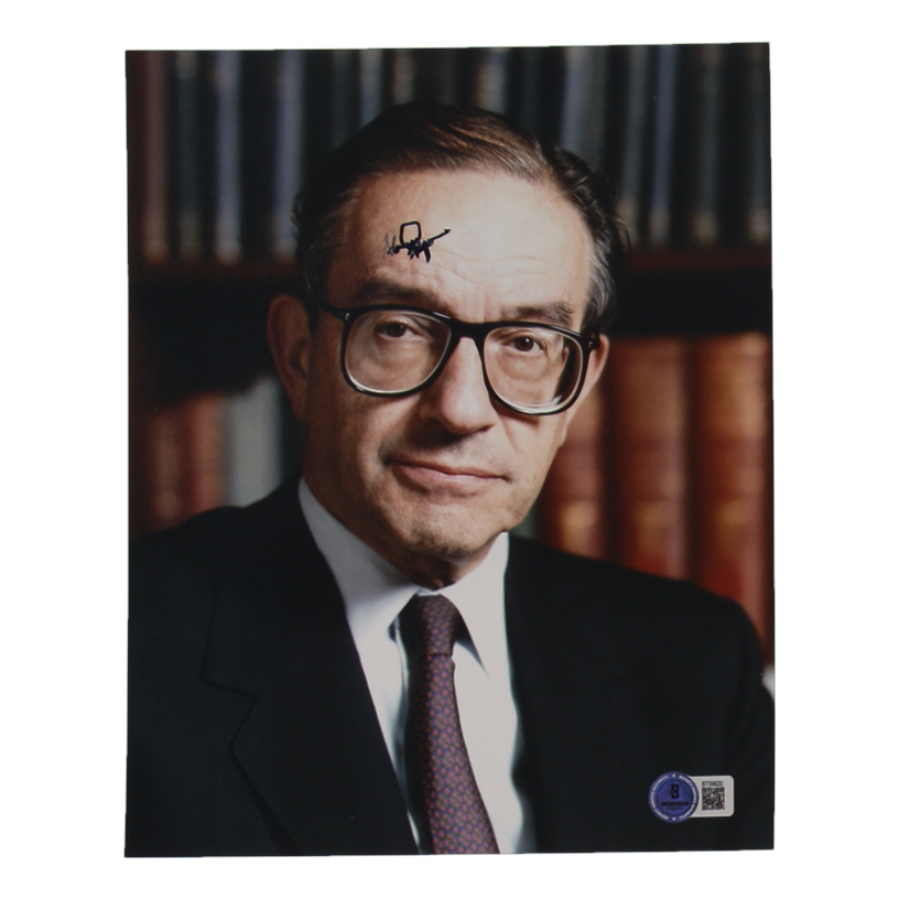 Alan Greenspan Signed 8x10 Photo (Beckett) at PristineAuction.com Alan Greenspan Signed 8x10 Photo (Beckett) at PristineAuction.com