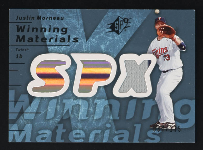 Justin Morneau 2007 SPX Winning Materials Memorabilia #WM-MO #037/175 at PristineAuction.com Justin Morneau 2007 SPX Winning Materials Memorabilia #WM-MO #037/175 at PristineAuction.com