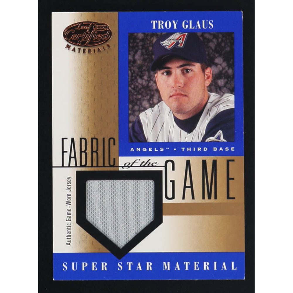 Troy Glaus 2001 Leaf Fabric of the Game Certified Materials Game-Worn Jersey Memorabilia #FG-52 at PristineAuction.com