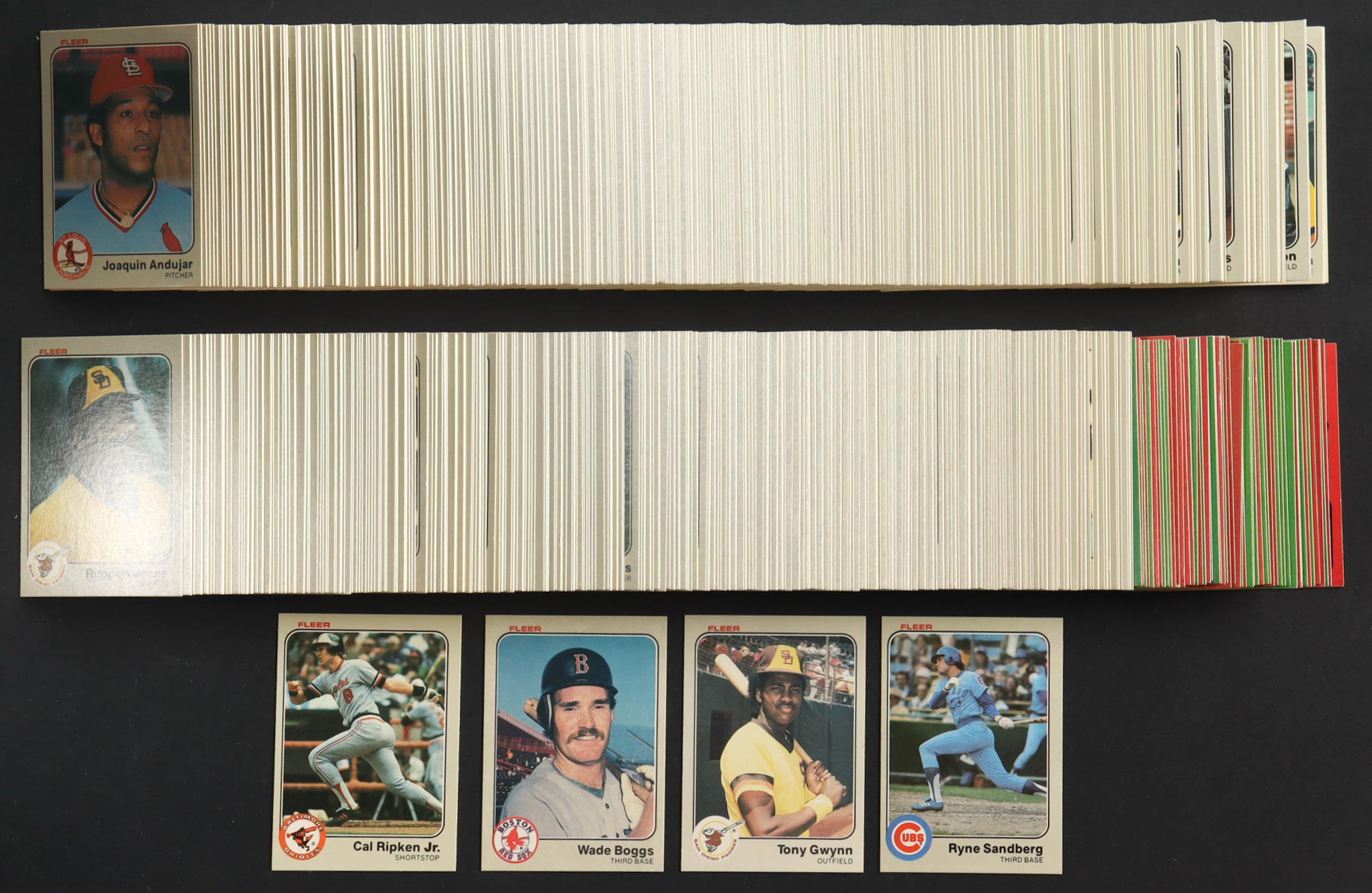 1983 Fleer Baseball Complete Set of (660) Cards with Tony Gwynn #360 RC, Ryne Sandberg #507 RC, Wade Boggs #179 RC, Cal Ripken #70 at PristineAuction.com 1983 Fleer Baseball Complete Set of (660) Cards with Tony Gwynn #360 RC, Ryne Sandberg #507 RC, Wade Boggs #179 RC, Cal Ripken #70 at PristineAuction.com