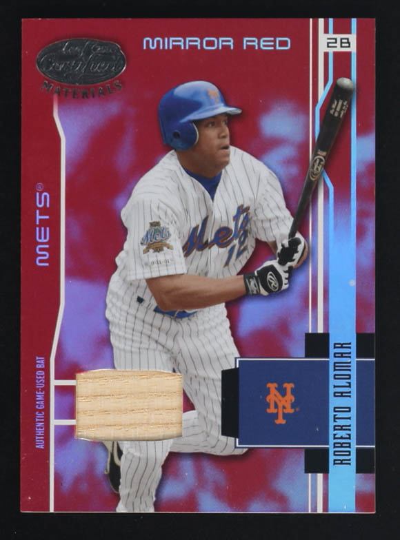 Roberto Alomar 2003 Leaf Certified Materials Mirror Red Authentic Game-Used Bat Memorabilia #114 #150/250 at PristineAuction.com Roberto Alomar 2003 Leaf Certified Materials Mirror Red Authentic Game-Used Bat Memorabilia #114 #150/250 at PristineAuction.com