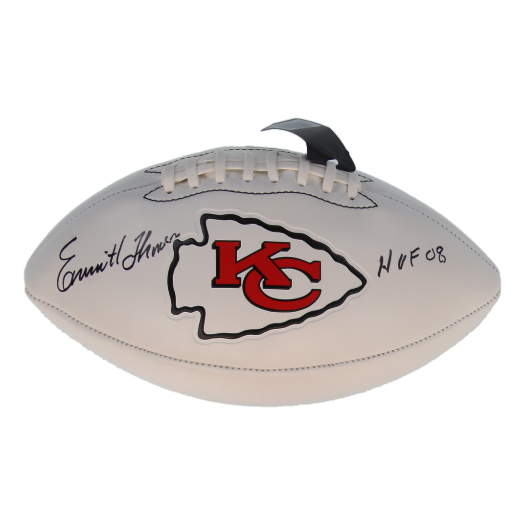 Emmitt Thomas Signed Chiefs Logo Football Inscribed "HOF 08" (JSA) at PristineAuction.com Emmitt Thomas Signed Chiefs Logo Football Inscribed "HOF 08" (JSA) at PristineAuction.com