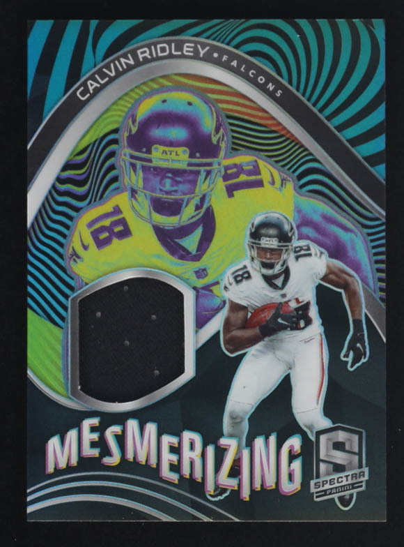Calvin Ridley 2021 Panini Spectra Mesmerizing Player-Worn Material Memorabilia #ME-CR #43/99 at PristineAuction.com Calvin Ridley 2021 Panini Spectra Mesmerizing Player-Worn Material Memorabilia #ME-CR #43/99 at PristineAuction.com