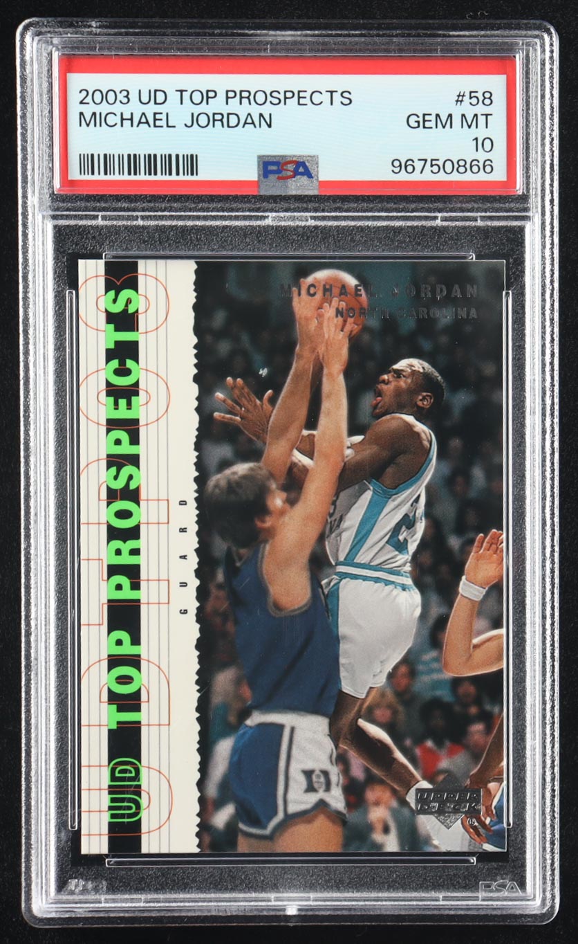 Michael Jordan 2003-04 UD Top Prospects #58 (PSA 10) at PristineAuction.com Michael Jordan 2003-04 UD Top Prospects #58 (PSA 10) at PristineAuction.com