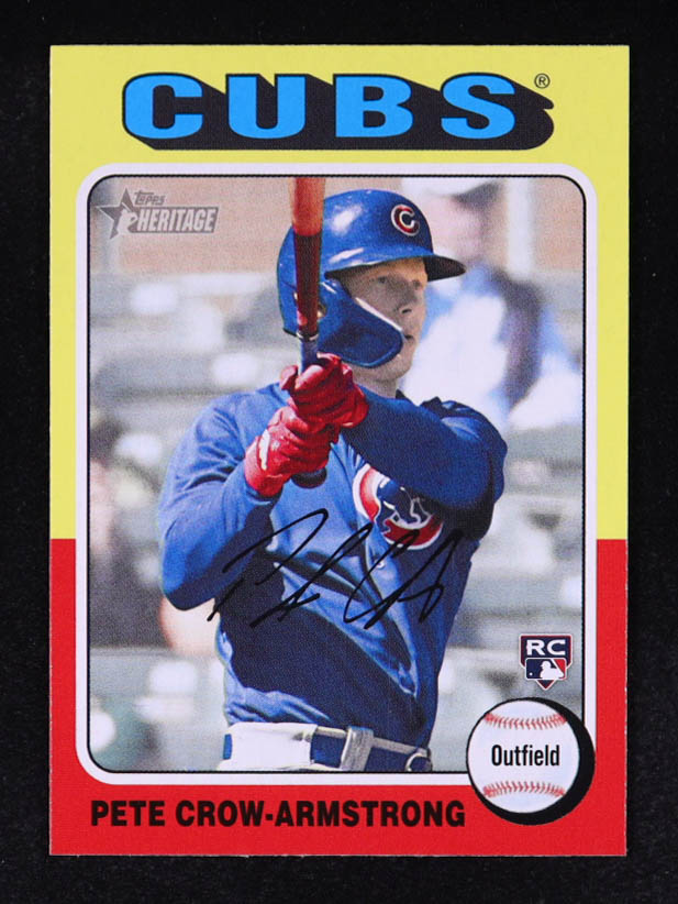 Pete Crow-Armstrong 2024 Topps Heritage #177 RC at PristineAuction.com Pete Crow-Armstrong 2024 Topps Heritage #177 RC at PristineAuction.com