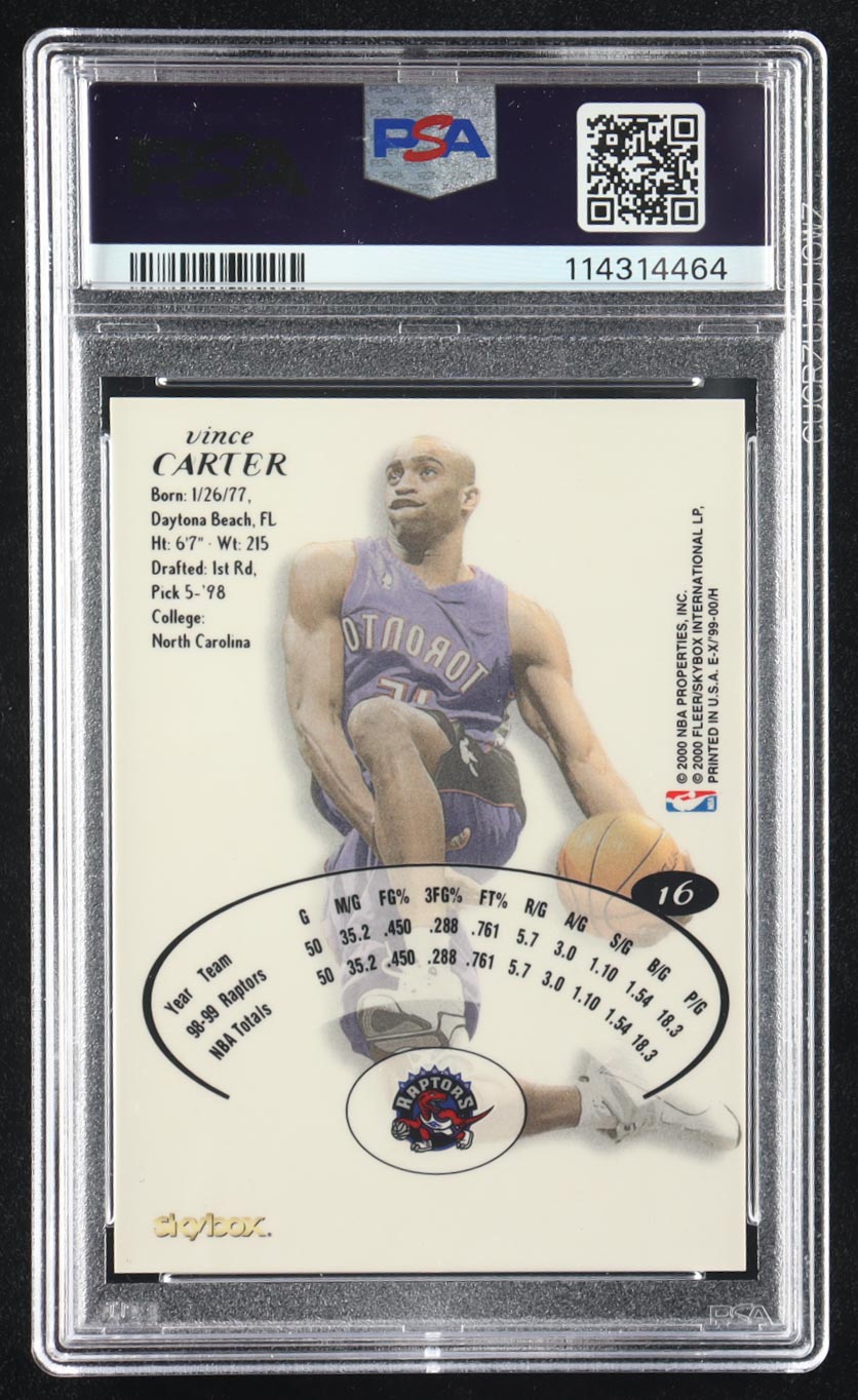 Vince Carter 1999-00 E-X #16 (PSA 9) at PristineAuction.com Vince Carter 1999-00 E-X #16 (PSA 9) at PristineAuction.com