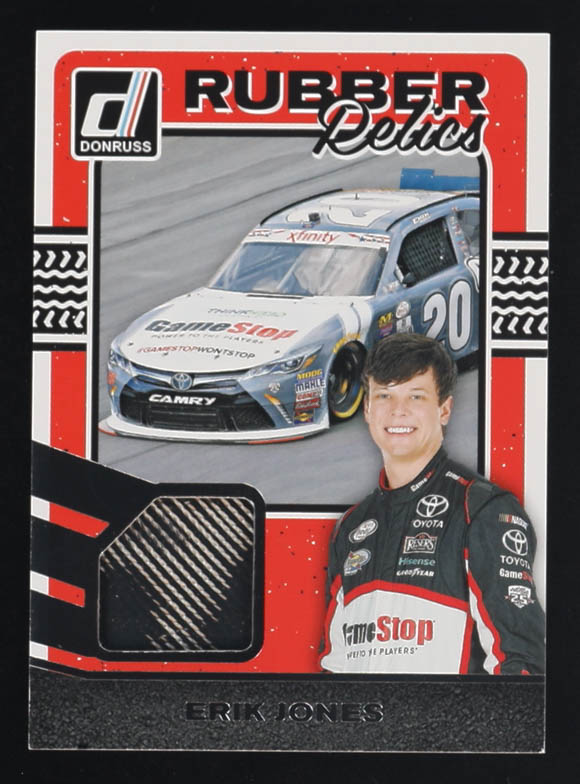 Erik Jones 2017 Panini Donruss Rubber Relics Memorabilia #RR-EJ at PristineAuction.com Erik Jones 2017 Panini Donruss Rubber Relics Memorabilia #RR-EJ at PristineAuction.com