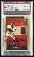 Dick Butkus Signed 2007 Donruss Elite Throwback Threads Prime #5 #27/30 Inscribed "NFL Top 100" (PSA | Auto Grade 10) at PristineAuction.com