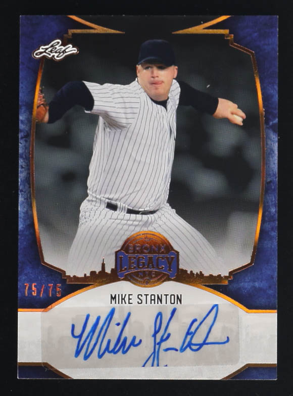 Mike Stanton 2024 Leaf Bronx Legacy Memorabilia Autograph Bronze #BA-MS1 #75/75 at PristineAuction.com Mike Stanton 2024 Leaf Bronx Legacy Memorabilia Autograph Bronze #BA-MS1 #75/75 at PristineAuction.com