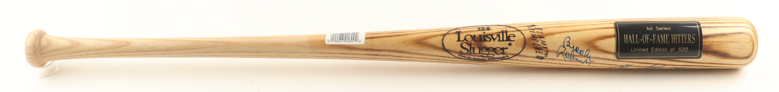 "Hall of Fame Hitters" LE Louisville Slugger Commemorative Baseball Bat Signed By (10) With Willie Mays, Duke Snider, Brooks Robinson, Willie McCovey (JSA) at PristineAuction.com "Hall of Fame Hitters" LE Louisville Slugger Commemorative Baseball Bat Signed By (10) With Willie Mays, Duke Snider, Brooks Robinson, Willie McCovey (JSA) at PristineAuction.com