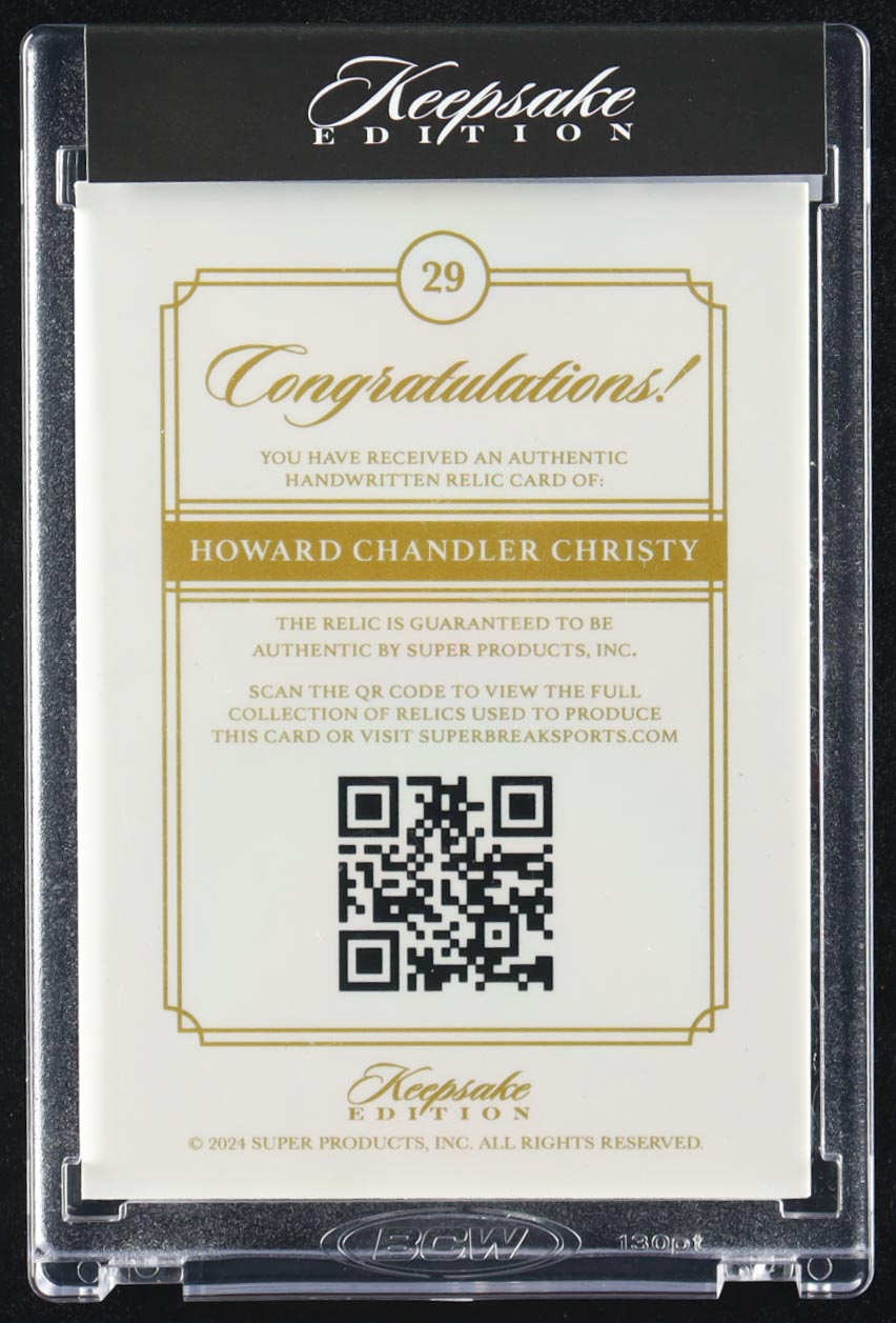 Howard Chandler Christy 2024 Keepsake Edition In My Hand #29 #52/100 at PristineAuction.com Howard Chandler Christy 2024 Keepsake Edition In My Hand #29 #52/100 at PristineAuction.com