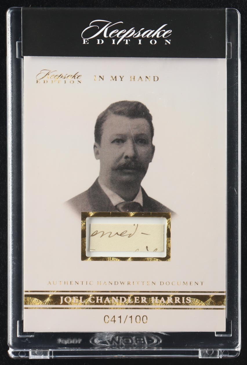 Joel Chandler Harris 2024 Keepsake Edition In My Hand #38 #41/100 at PristineAuction.com Joel Chandler Harris 2024 Keepsake Edition In My Hand #38 #41/100 at PristineAuction.com