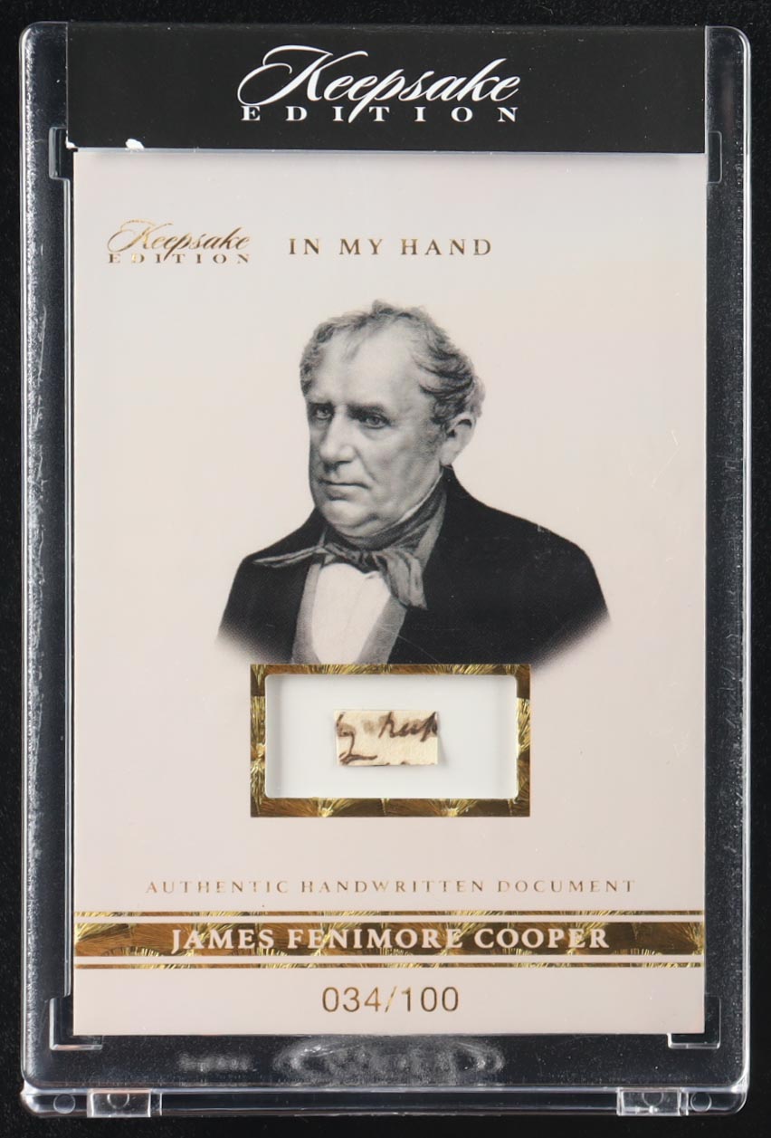 James Fenimore Cooper 2024 Keepsake Edition In My Hand #40 #34/100 at PristineAuction.com James Fenimore Cooper 2024 Keepsake Edition In My Hand #40 #34/100 at PristineAuction.com