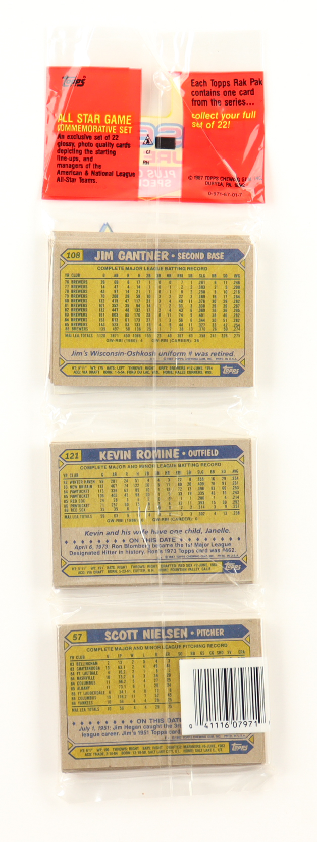 1987 Topps Baseball Rack Pack with (49) Cards | Pristine Auction