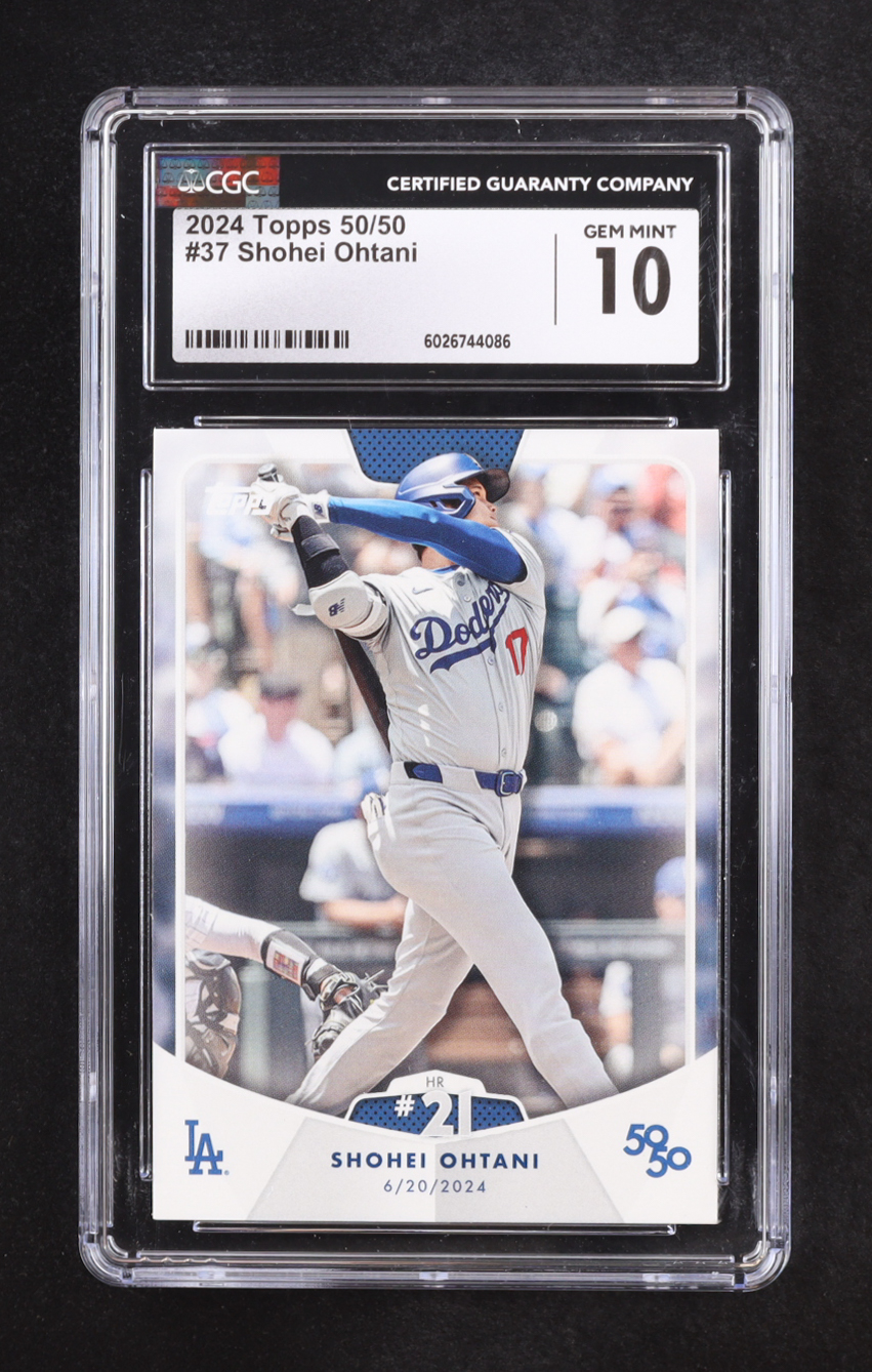 Shohei Ohtani 2024 Topps 50/50 #37 (CGC 10) at PristineAuction.com Shohei Ohtani 2024 Topps 50/50 #37 (CGC 10) at PristineAuction.com