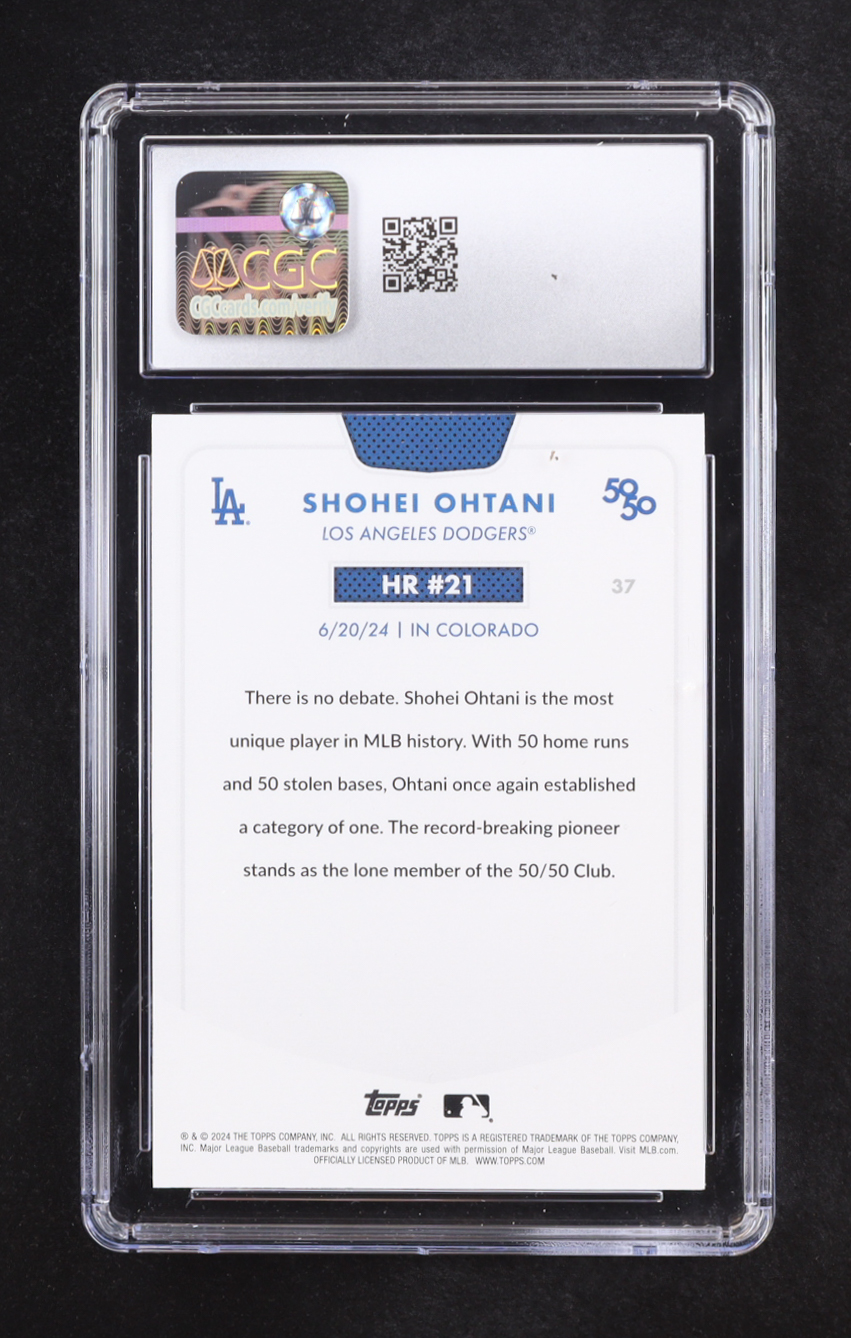 Shohei Ohtani 2024 Topps 50/50 #37 (CGC 10) at PristineAuction.com Shohei Ohtani 2024 Topps 50/50 #37 (CGC 10) at PristineAuction.com