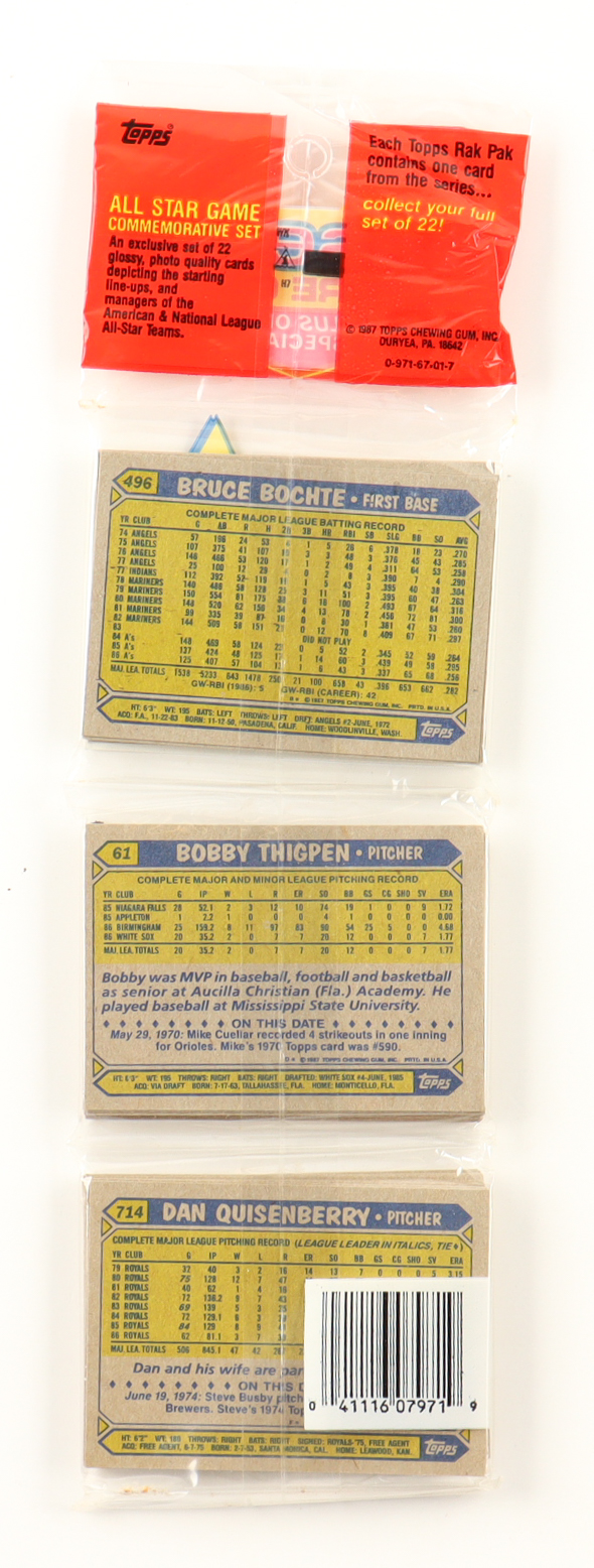 1987 Topps Baseball Rack Pack with (49) Cards at PristineAuction.com 1987 Topps Baseball Rack Pack with (49) Cards at PristineAuction.com
