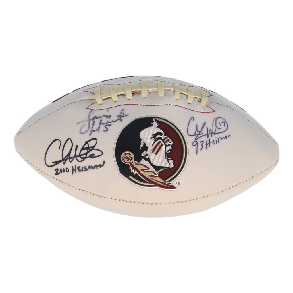 Jameis Winston, Chris Weinke, & Charlie Ward Signed Florida State Seminoles Logo Football (Beckett) at PristineAuction.com Jameis Winston, Chris Weinke, & Charlie Ward Signed Florida State Seminoles Logo Football (Beckett) at PristineAuction.com