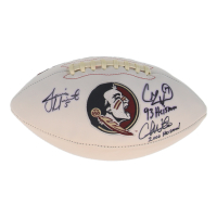 Jameis Winston, Chris Weinke, & Charlie Ward Signed Florida State Seminoles Logo Football (Beckett) at PristineAuction.com