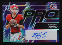 Carson Beck 2023 Leaf Pro Set Goin' Pro Purple Autographs #GPCB1 #2/15 RC at PristineAuction.com