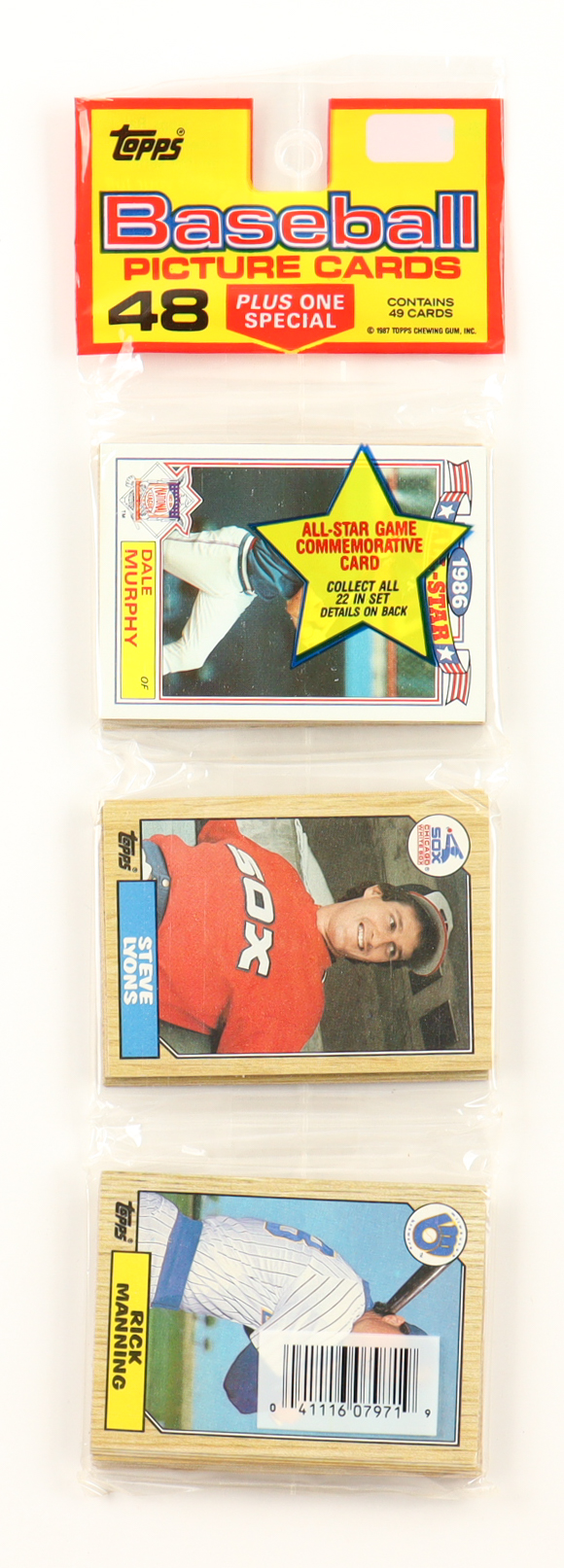 1987 Topps Baseball Rack Pack with (49) Cards at PristineAuction.com 1987 Topps Baseball Rack Pack with (49) Cards at PristineAuction.com