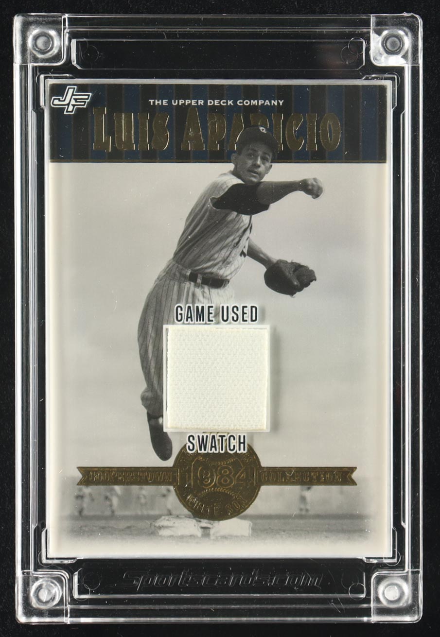 Luis Aparicio 2022 Jersey Fusion #LA73 Swatch at PristineAuction.com Luis Aparicio 2022 Jersey Fusion #LA73 Swatch at PristineAuction.com