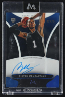 Victor Wembanyama 2023-24 Topps Mercury Victor Wembanyama Autographs Blue Refractors #WA8 #7/75 RC at PristineAuction.com