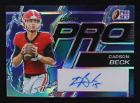 Carson Beck 2023 Leaf Pro Set Goin' Pro Blue Autographs #GPCB1 #2/20 RC at PristineAuction.com