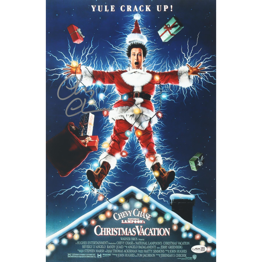 Chevy Chase Signed "National Lampoon's Christmas Vacation" 11x17 Poster (JSA) at PristineAuction.com