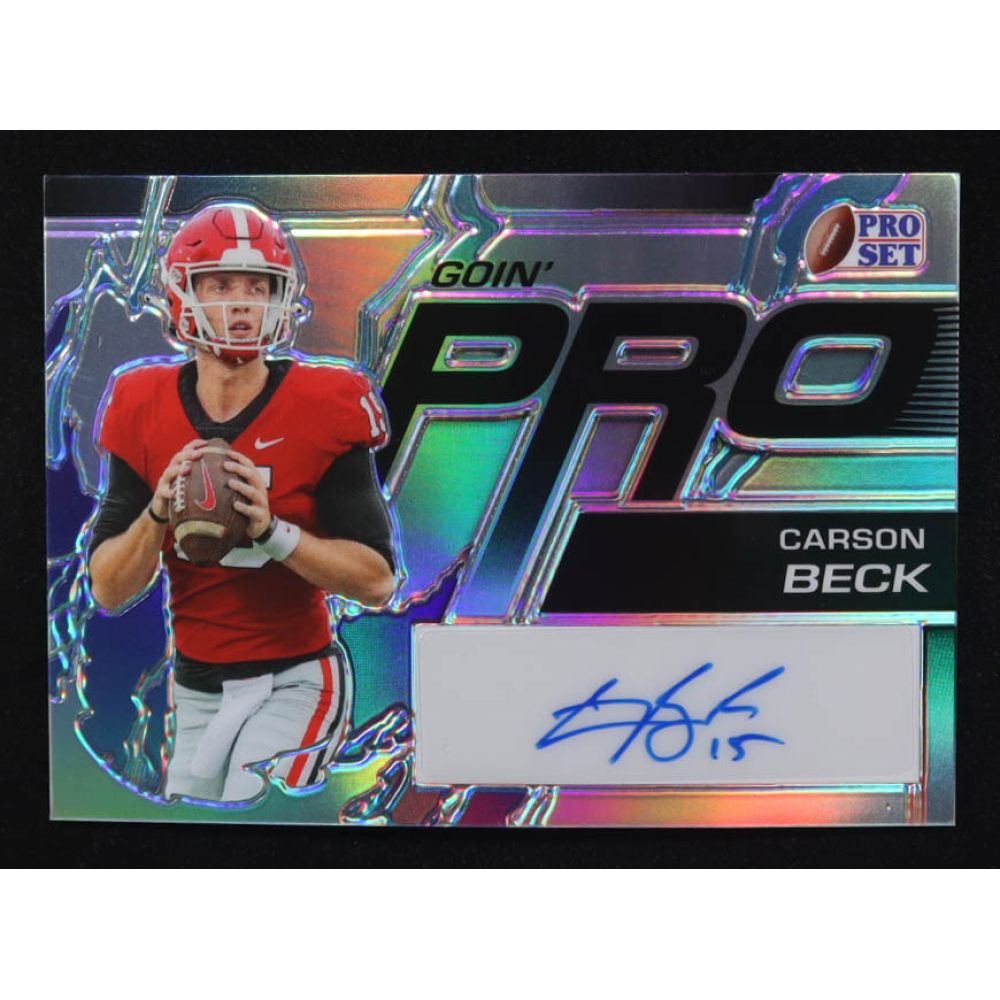 Carson Beck 2023 Leaf Pro Set Goin' Pro Silver Autographs #GPCB1 #3/25 RC at PristineAuction.com
