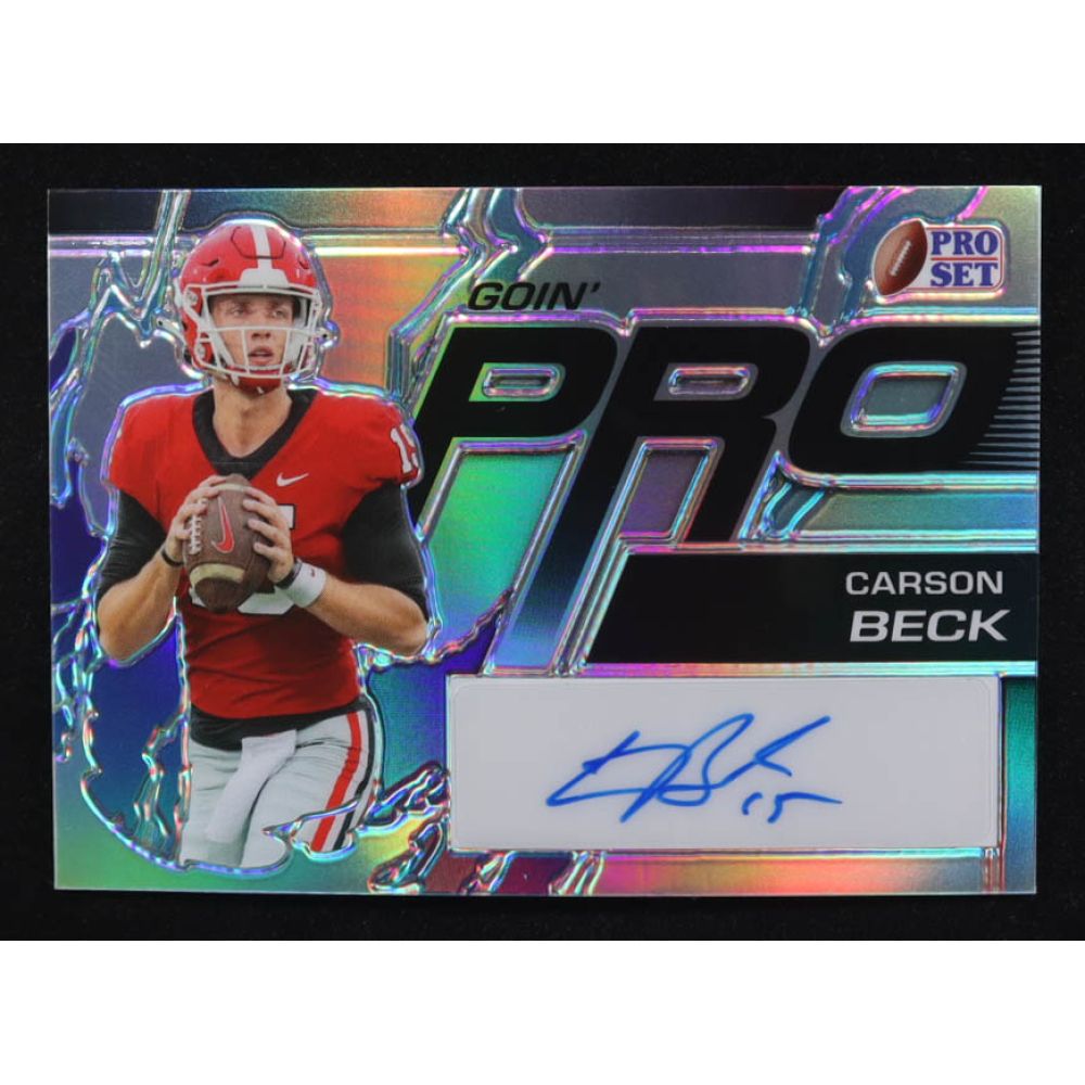 Carson Beck 2023 Leaf Pro Set Goin' Pro Silver Autographs #GPCB1 #7/25 RC at PristineAuction.com