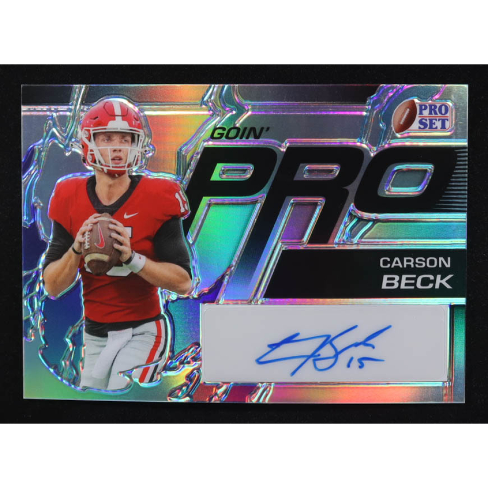Carson Beck 2023 Leaf Pro Set Goin' Pro Silver Autographs #GPCB1 #13/25 RC at PristineAuction.com