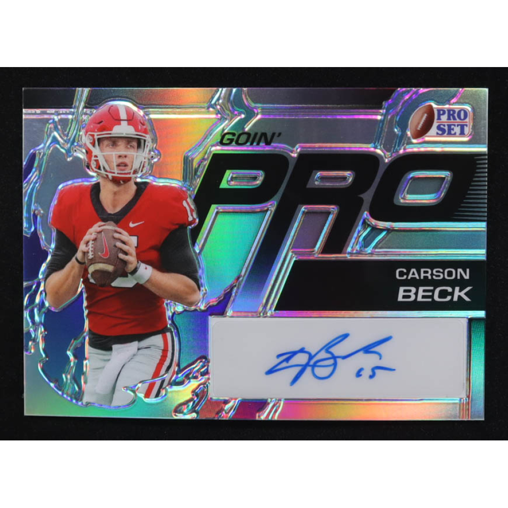 Carson Beck 2023 Leaf Pro Set Goin' Pro Silver Autographs #GPCB1 #17/25 RC at PristineAuction.com
