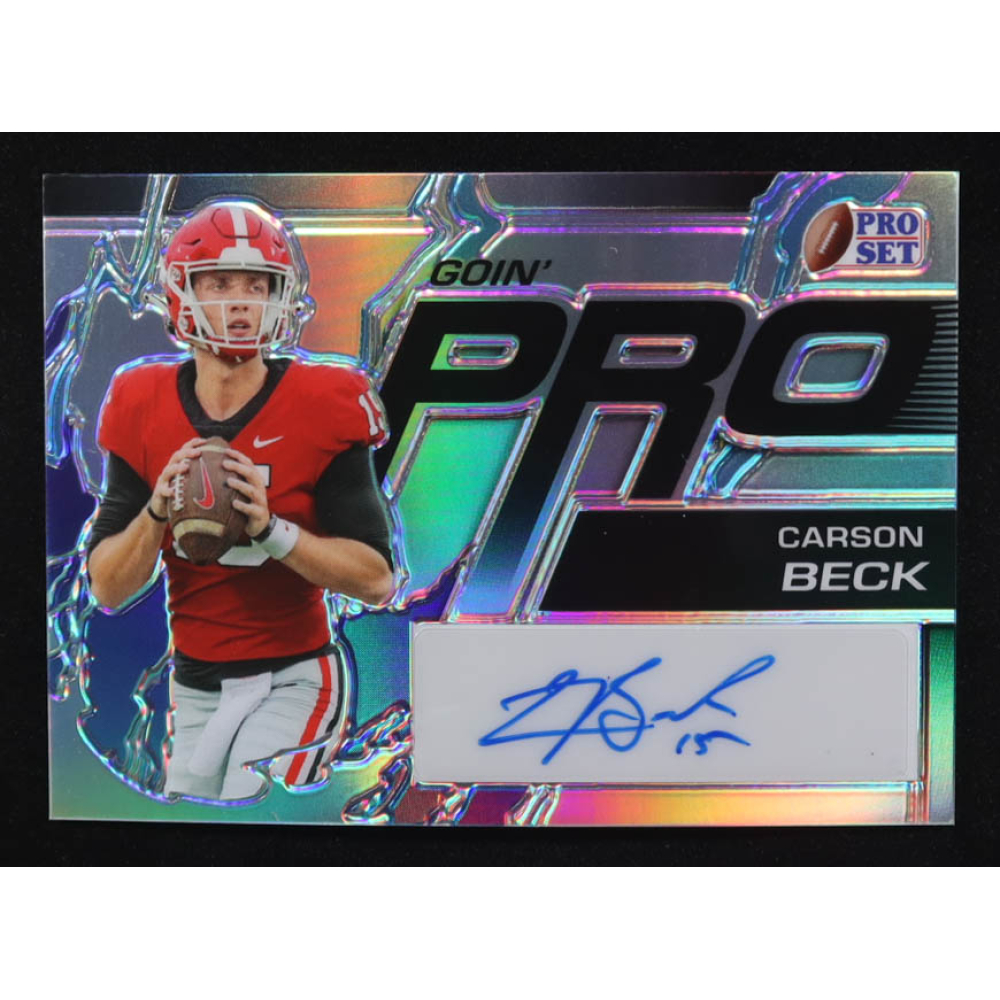 Carson Beck 2023 Leaf Pro Set Goin' Pro Silver Autographs #GPCB1 #21/25 RC at PristineAuction.com