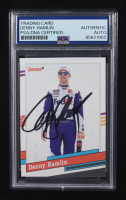 Denny Hamlin Signed 2024 Panini Donruss Racing #136 (PSA) at PristineAuction.com