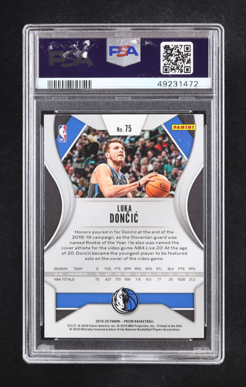 Luka Doncic 2019-20 Panini Prizm #75 (PSA 10) at PristineAuction.com Luka Doncic 2019-20 Panini Prizm #75 (PSA 10) at PristineAuction.com