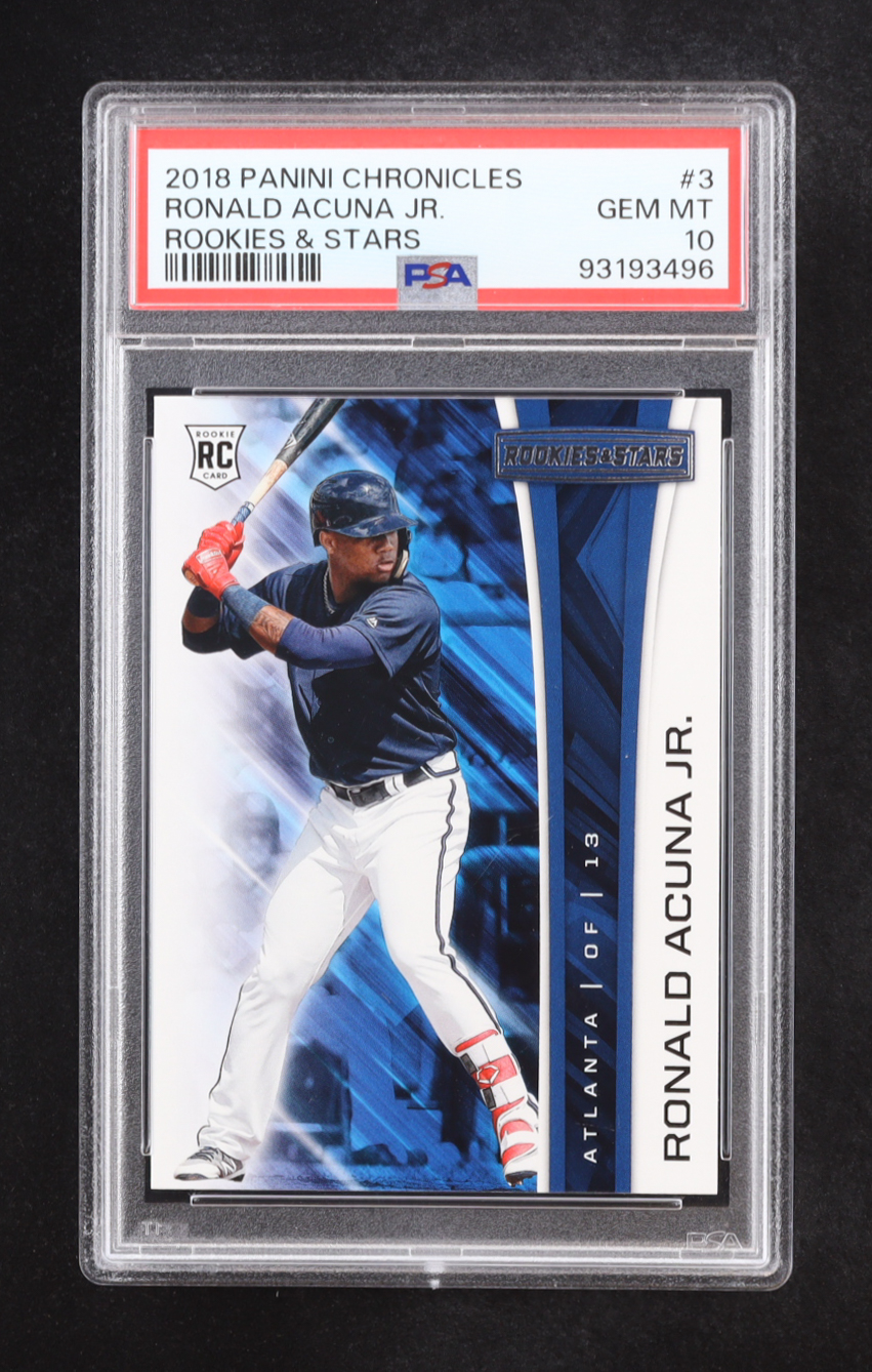 Ronald Acuna 2018 Rookies and Stars #3 RC (PSA 10) at PristineAuction.com Ronald Acuna 2018 Rookies and Stars #3 RC (PSA 10) at PristineAuction.com