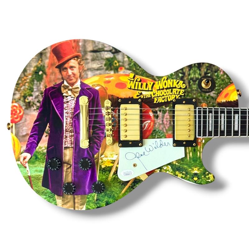 Gene Wilder Signed "Willy Wonka & The Chocolate Factory" Custom Les Paul Guitar (JSA) at PristineAuction.com Gene Wilder Signed "Willy Wonka & The Chocolate Factory" Custom Les Paul Guitar (JSA) at PristineAuction.com