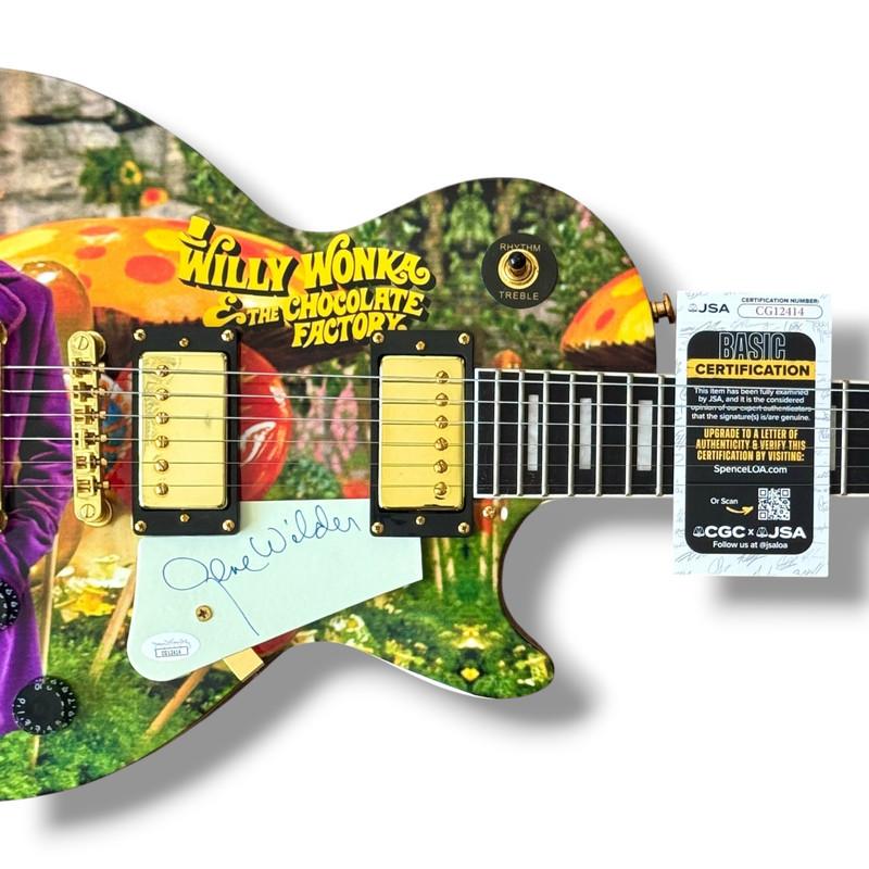 Gene Wilder Signed "Willy Wonka & The Chocolate Factory" Custom Les Paul Guitar (JSA) at PristineAuction.com Gene Wilder Signed "Willy Wonka & The Chocolate Factory" Custom Les Paul Guitar (JSA) at PristineAuction.com