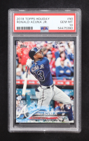 Ronald Acuna 2018 Topps Walmart Holiday Snowflake #HMW50 RC (PSA 10) at PristineAuction.com