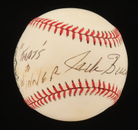 Jack Buck Signed ONL Jackie Robinson 50th Anniversary Logo Baseball Inscribed "That's A Winner" (JSA) at PristineAuction.com