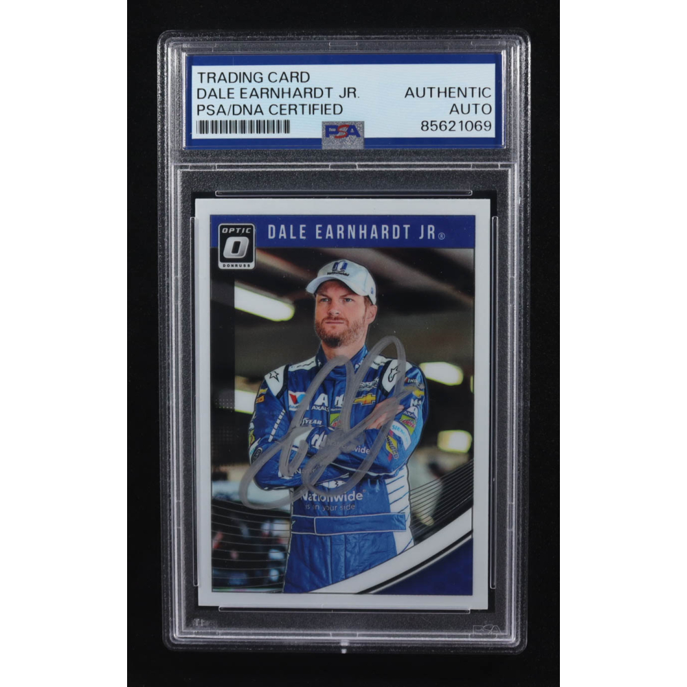 Dale Earnhardt Jr. Signed 2019 Panini Donruss Optic Racing #11 (PSA) at PristineAuction.com